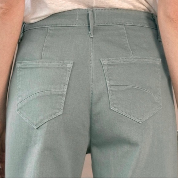 Driftwood Charlee Sage Green Wide Leg Cropped High Waist Denim Jeans Sz 32 - Picture 3 of 5